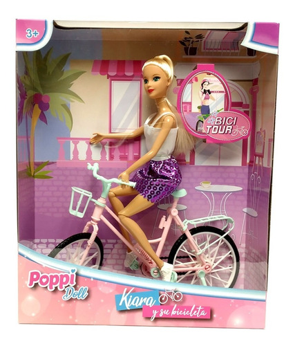 Muñeca Kiara Y Su Bicicleta Poppi Doll Art B111