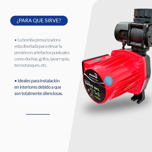 Bomba Presurizadora Rowa Sfl Tango Sfl 14 0.25hp - 220v