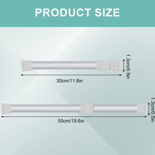 Carpa Bastone Extensible De 2 Piezas, Asta Per Tenda Ducha