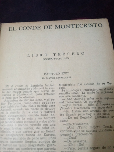 El Conde De Montecristo Libro Tercero Primera Edicion 1938