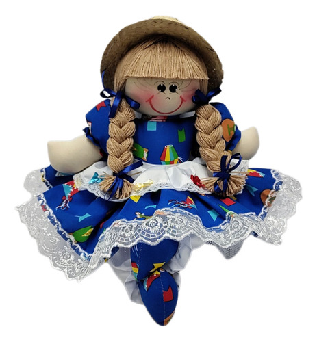 Boneca De Pano Caipirinha 43 Cm- Artesanal- Festa Junina.