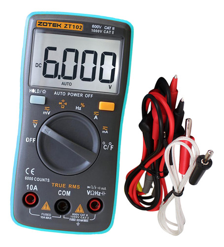 Multímetro Digital De Rango Automático 6000 Amp Ohm
