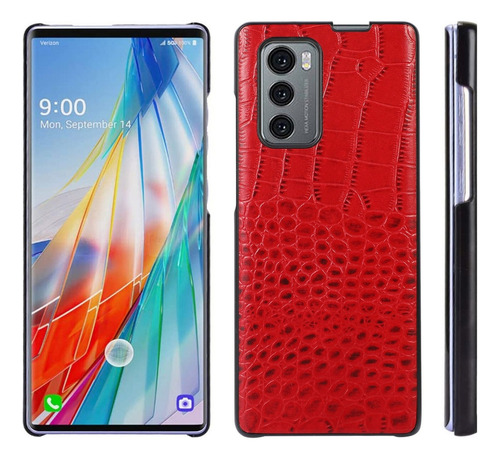 Funda De Piel Auténtica Para LG Wing 5g