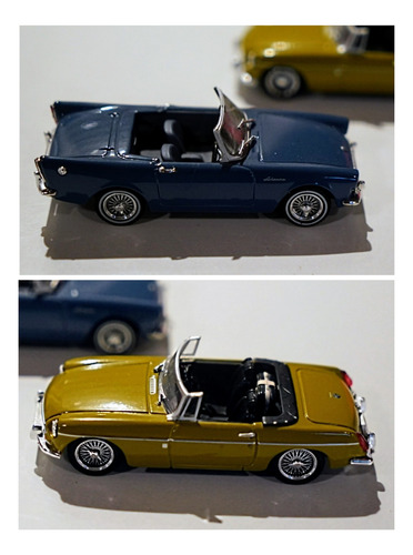 Combo 2 Autos Clásicos James Bond 1:43 Eaglemoss Azul/dorado (Usado)