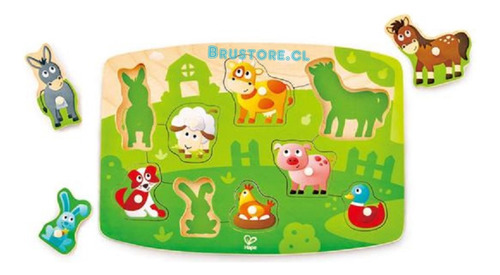 Puzzle Granja Con Tarugo Hape Envío Gratis