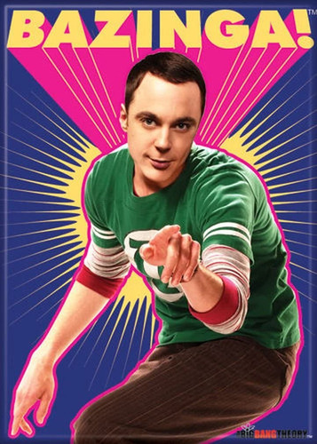 Ata-boy Teoria Del Big Bang Bazinga. Con Sheldon 2.5  X 3.5