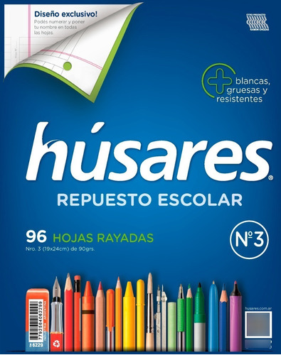 Repuesto Husares X 96 Hojas N°3