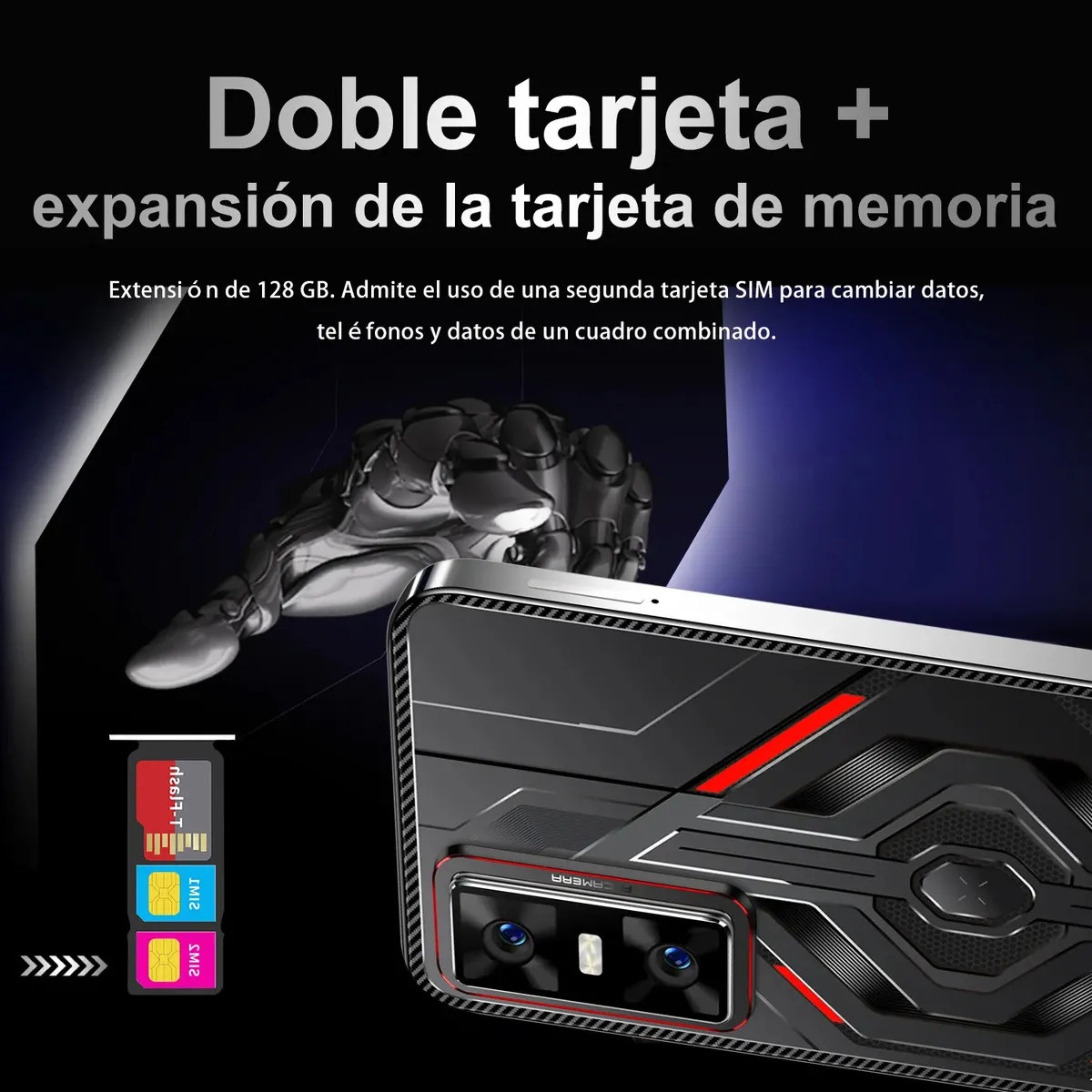 Celular GT30 Pro 5g Libre | 16GB+512GB | Dimensity 9400 | 6.78" FHD+ | Camara 50MP+32MP | Bateria 6000mAh | Android 14 Gamer Dual Sim | + Bocina Bluetooth