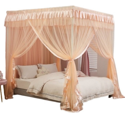 Malla De Cama Princess Bed Canopy Peach Para Cama King Size