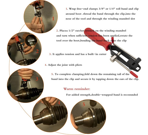 Cv Joint Ear Clamp Banding Tool Cv Boot Clamp Pliers Automot