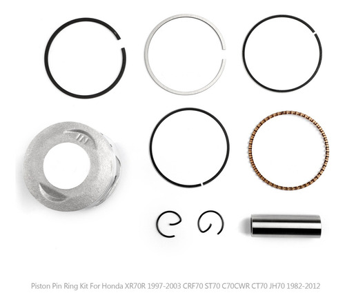 Kit Anillo Pistón Para Compatible Con Honda C70 Crf70f Ct70