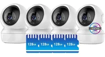 Comprar Kit X4 Cámara Seguridad Ip Wifi Ezviz + 4 Memorias Sd 128gb