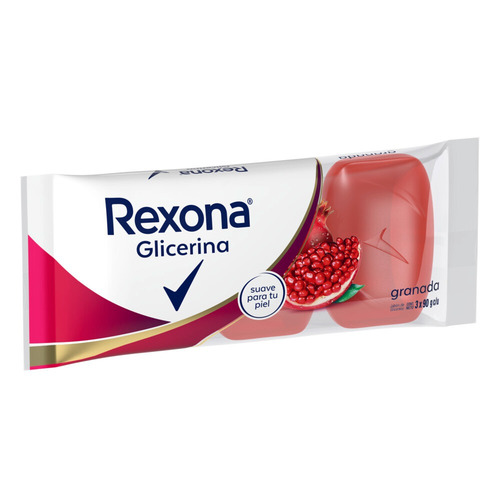 Jabón en barra Rexona Granada 90 g pack x 3
