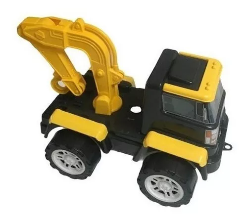 Caminhão Carro Brinquedo Grande Profissão Criança Didático. Cor Azul Preto  Personagem Cabe Tudo Caçamba