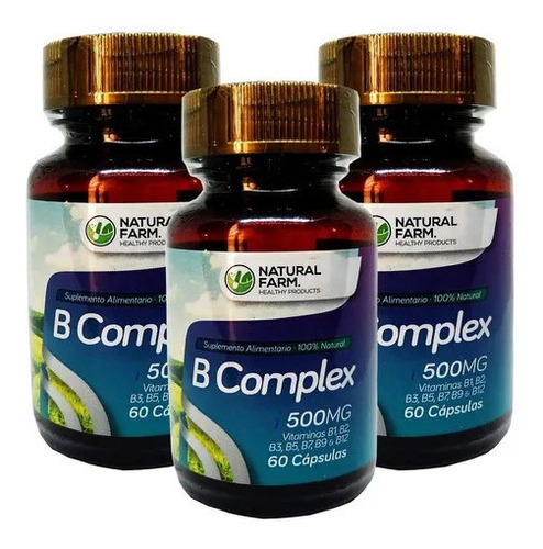 Pack 3 B Complex Nf Vitaminas B1 B2 B3 B5 B7 B9 B12