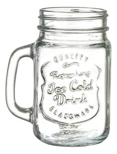 Set 24 Tarros Frasco Mason Jar Vintage Vidrio Labrado 480 Ml