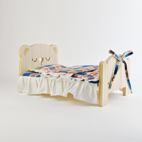 Mini Muebles Para Casa De Muñecas, Cama De Oso Durmiente