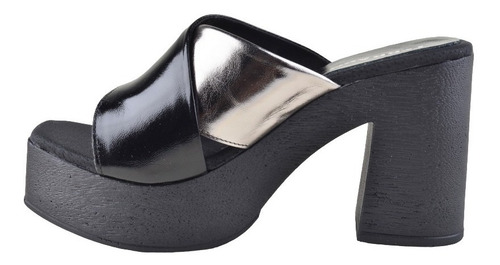 Imagen 5 de 8 de Zuecos Sandalias Taco Alto De Cuero De Mujer Linx - Ferraro