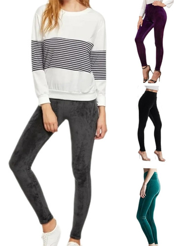 Leggins Mayones De Terciopelo Termicos Dama Unitalla 