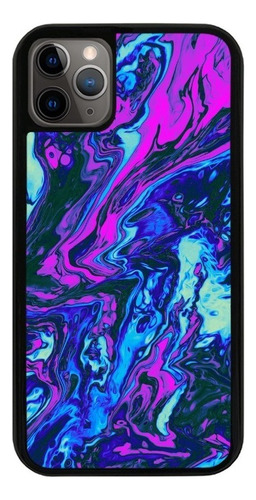 Funda Uso Rudo Tpu Para iPhone Mármol Pintura Lava Colores 3