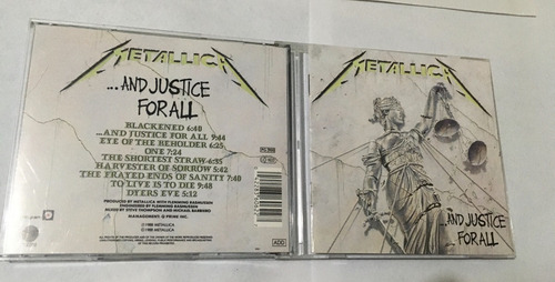 Metallica - And Justice For All  - Cd - Made In Usa 1988 