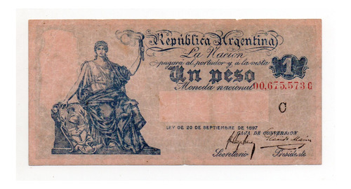 Billete 1 Peso M$n Caja De Conversion Progreso Bottero 1550