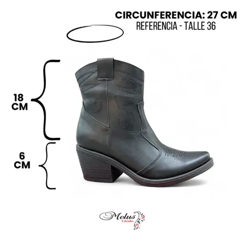 Botas Texanas Bordadas Mujer Taco Medio Moda