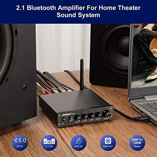 Aiyima A03 2,1 Canales Tpa3116 Subwoofer Bluetooth Amp Hifi