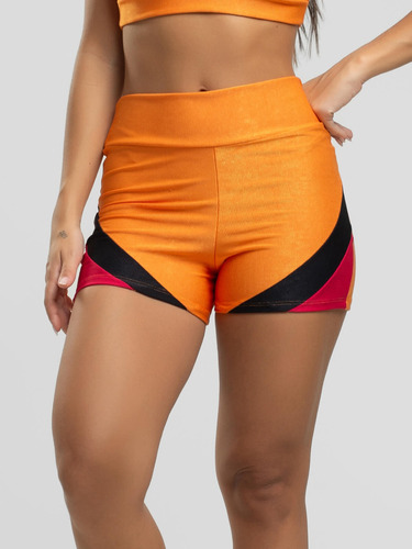 Short Curto Feminino Suplex Cintura Alta Moda Fitness