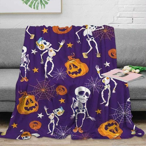 Liguoguo Mantas Estampadas De Terror De Halloween Para Sofá 