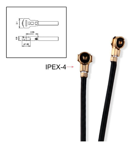Imagen 8 de 8 de Dos Antenas Wifi Ax210 Intel Mhf4 Ipex 2.4ghz 5ghz 5.8g Ngff