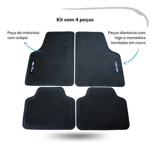 Imagem 2 de 6 de Tapete De Carro Emborrachado Novo Para Peugeot 207 06 07 08