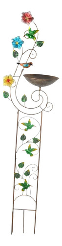 Baño De Pájaros Con Enrejado De Jardín, Soporte Colibrí