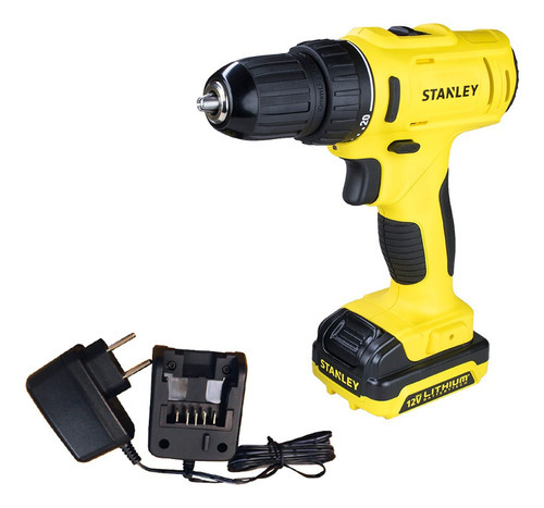 Furadeira Parafusadeira 3/8 C/ 2 Baterias 12v Stanely Bivol 110v/220v