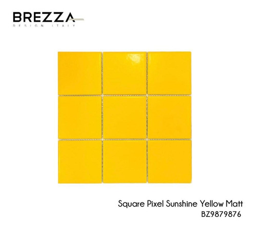 Brezza Malla Mosaico Listelo Decorativa Pixel Amarillo 30x30