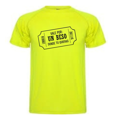 Remera Bariloche Voucher Beso Bizarra Fluor Despedida Solter