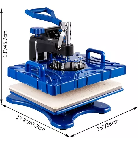 Vevor Maquina Para Sublimar Multifuncional 8 En 1 De 38X38 Cms