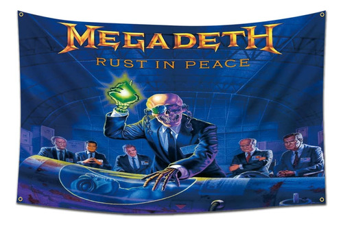 Kruboy Megadeth's Rust In Peace - Poster De Bandera De Metal