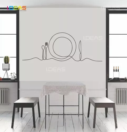 Vinilo Decorativo Para Cocina Minimalista Utencilios