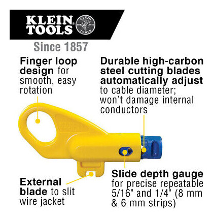 Klein Tools Vdv110-261 Twisted Pair Radial Stripper Yyn