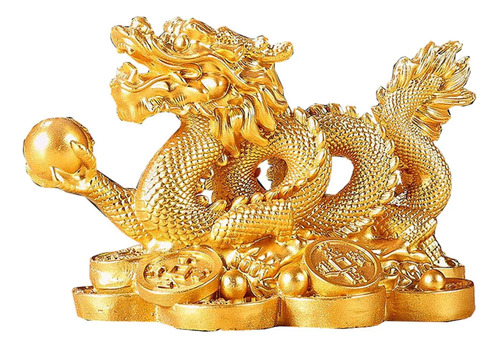 Estatua De Dragón Chino Feng Shui 8 Cm, Figura Decorativa