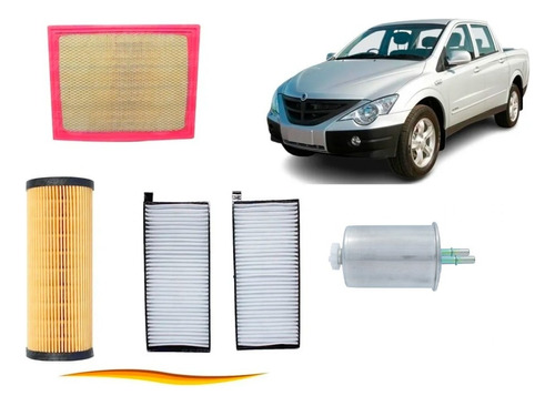 Kit Filtros Ssangyong Actyon 2.0 2007 2011 