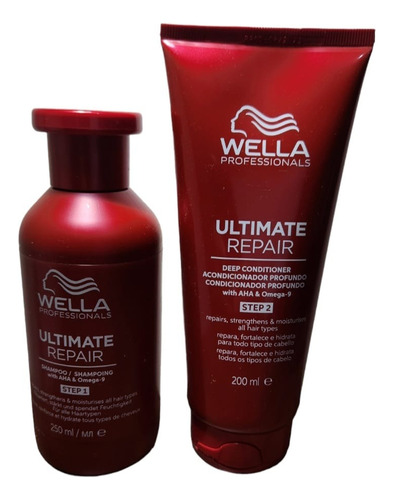 Kit Wella Ultimate Repair Paso 1 Y 2 Shampoo Y Acondicionado