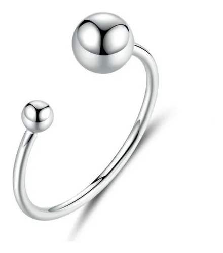 comprar Anillo Para Mujer Ajustable Estilo Balines En Plata 925