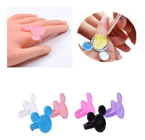 Pack De 10 Anillos Para Mezclas En Manicure