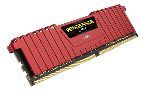 Imagen 1 de 2 de Memoria RAM Vengeance LPX gamer color rojo  8GB 1 Corsair CMK8GX4M1A2666C16