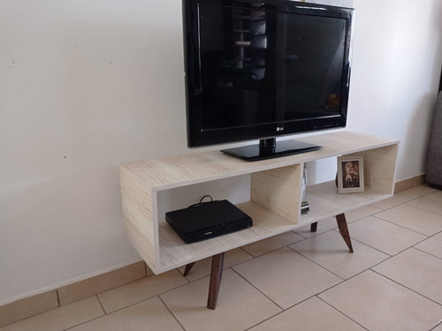 Mueble Mesa Para Tv Estilo Nórdico Negro 120 Cm Minimalista