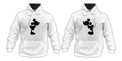 Sudaderas Duo Amor Mickey Y Mimi Disney Con Capucha