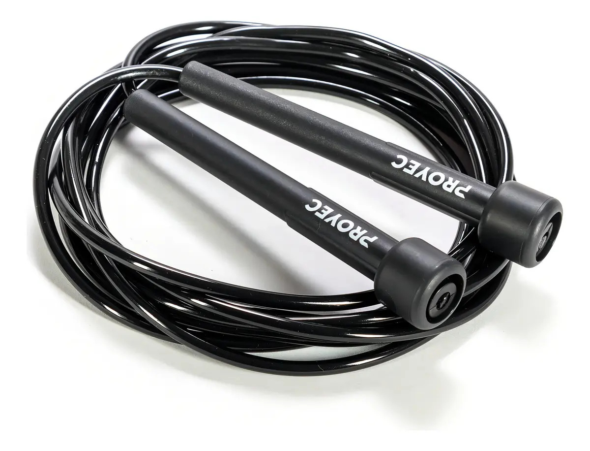 Soga Para Saltar Pvc Proyec Entrenamiento Gym Box Funcional Color Negro