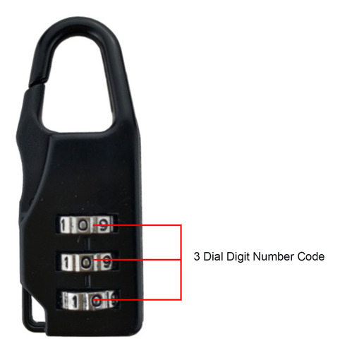 Candado Con Contraseña Con Código De 3 Dígitos Para Segurida